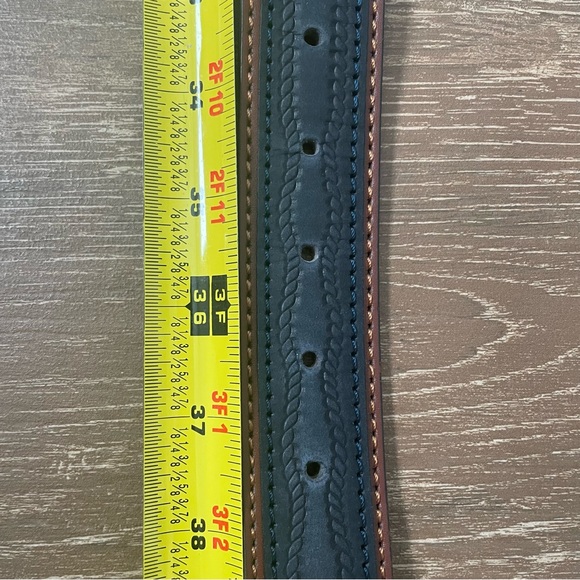 GP & Max Genuine Italian Leather Belt Nautical Made In Italy Preppy Dressy - Picture 15 of 16